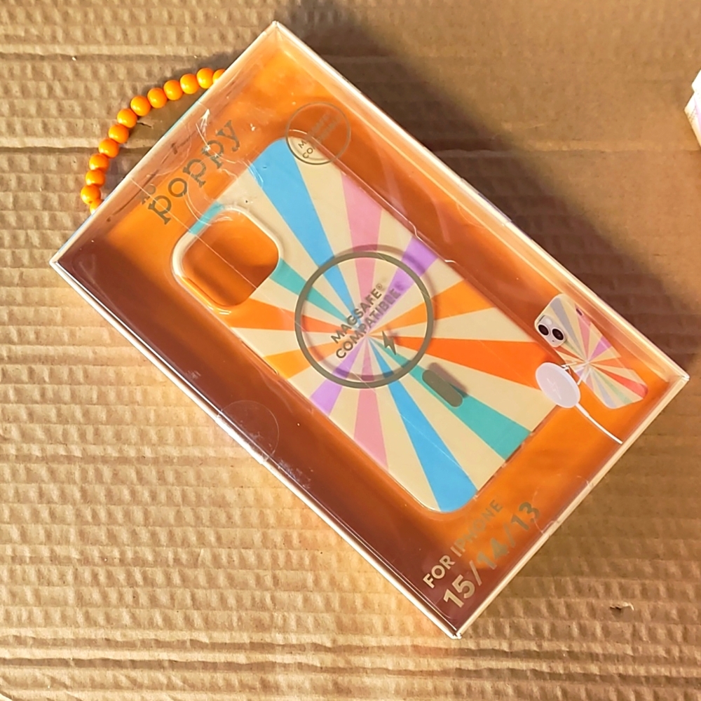 Cream and Blue Vintage Phone Case with Retro Design